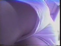This sassy chick with round butt in white shorts didnt know she was filmed from underneath!